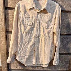 Sundance Men's Cream Casual Button-Down Shirt